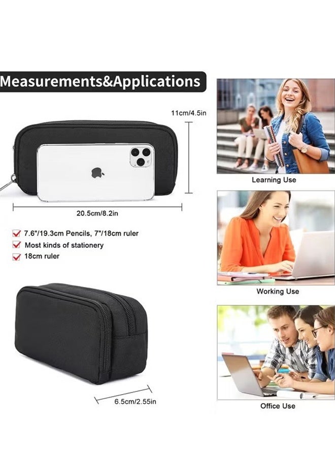 Happy D Pencil Case Large Capacity Pencil Pouch Aesthetic Pencil Box for Office Stationery Organizer, Simple Sturdy Multifunctional Pencil Bag - Image 2