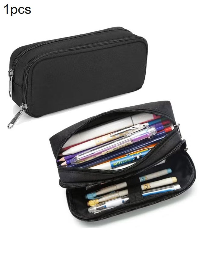 Happy D Pencil Case Large Capacity Pencil Pouch Aesthetic Pencil Box for Office Stationery Organizer, Simple Sturdy Multifunctional Pencil Bag - Image 1