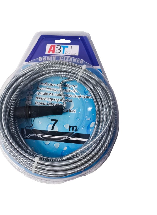 Drain Cleaning Spring Wire 7 Meter Pipe Cleaner Flexible Drain Snake Waste Pipe Unblocker Tool for Kitchen Bathroom Sink Sewer Cleaning - Image 1