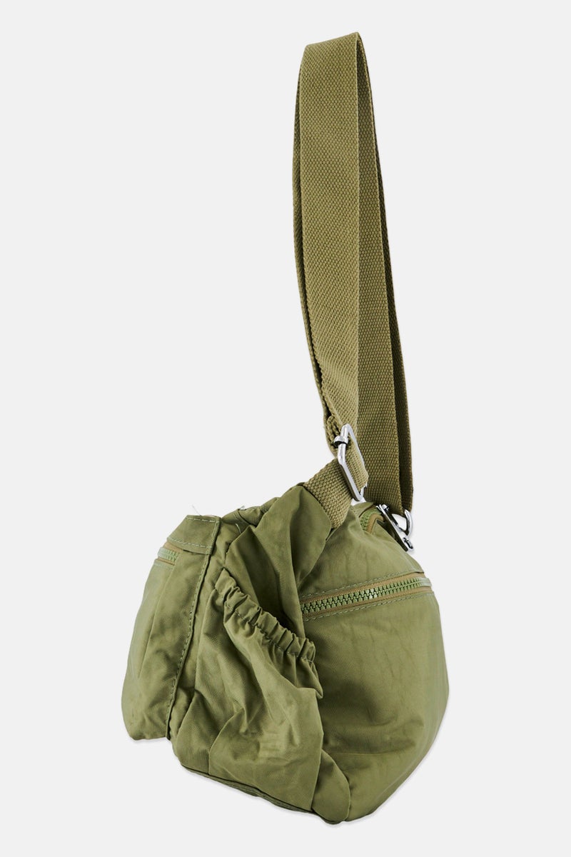 I Love Fashion Women Brand Logo Cross Body Bag, Olive - Image 3