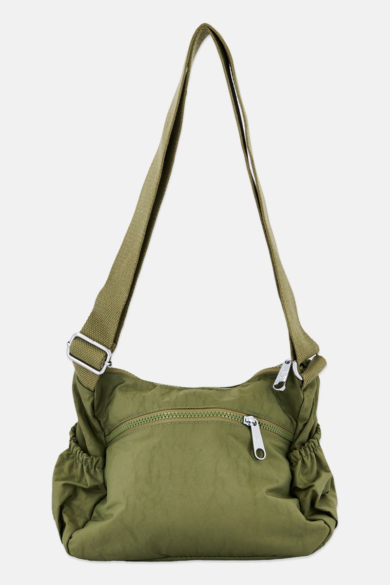 I Love Fashion Women Brand Logo Cross Body Bag, Olive - Image 4