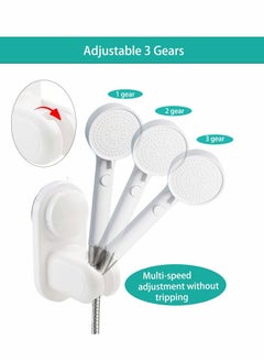 Excefore Shower Head Holder, Suction Cup Shower Head Bracket Bathroom, Removable Handheld Wand Holder & Wall Mounted Suction Bracket for Marble Glass Metal Ceramic, White  - Image 2