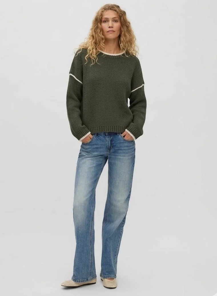فيرو مودا VMMARGOT Long Sleeve O-Neck Type Stitch Pullover