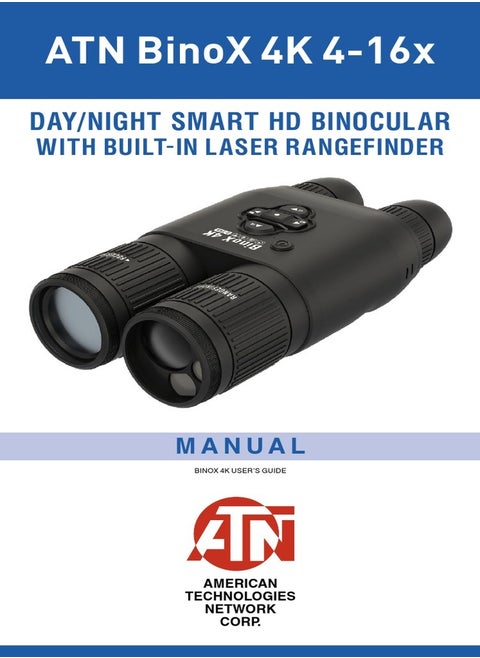 ATN BinoX-4K 4-16x65 Day & Night Vision Binocular with Laser Rangefinder