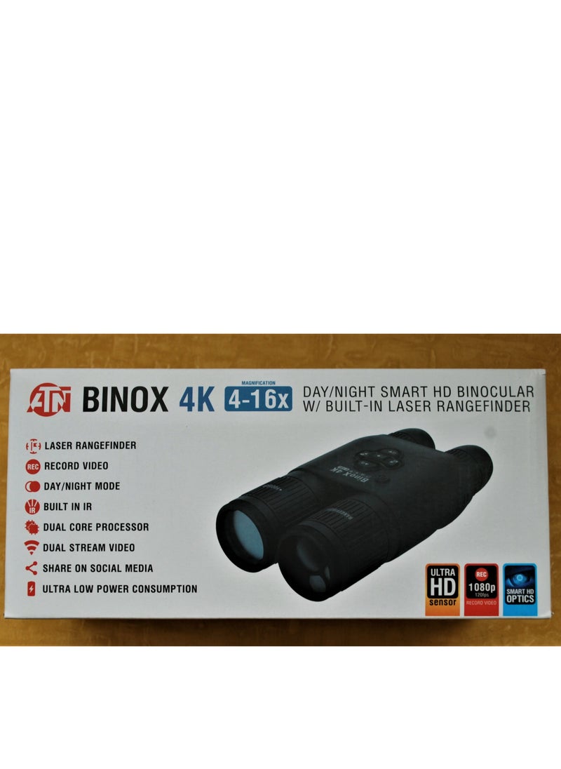ATN CORP - ATN BinoX-4K 4-16x65 Day & Night Vision Binocular with Laser Rangefinder - Image 1