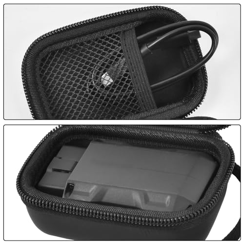 Boobowl Case Compatible with TOPDON TopScan OBD2/ Pro Scanner Bluetooth OBDII All System Diagnostic Tool, Wireless Motorcycle OBD2 Scanner Card Code Reader Storage Holder Box for USB Cabes (Bag Only)-Black - Image 3