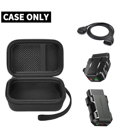 Boobowl Case Compatible with TOPDON TopScan OBD2/ Pro Scanner Bluetooth OBDII All System Diagnostic Tool, Wireless Motorcycle OBD2 Scanner Card Code Reader Storage Holder Box for USB Cabes (Bag Only)-Black - Image 2