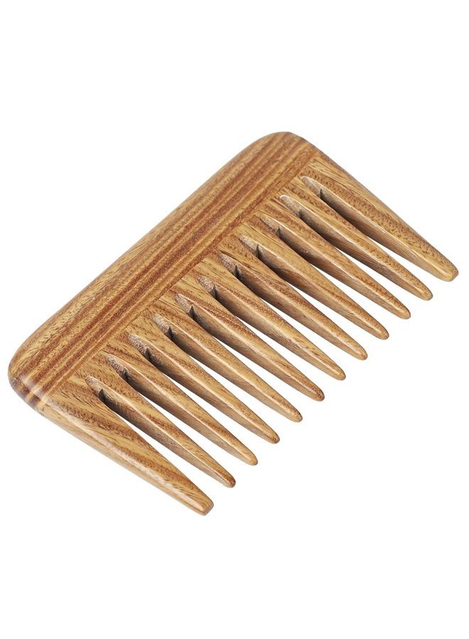 OneDor Handmade 100% Natural Green Sandalwood Hair Combs -Anti-Static Sandalwood Scent Natural Hair Detangler Wooden Comb (Extra Wide Tooth Mini Pocket Comb) - Image 3