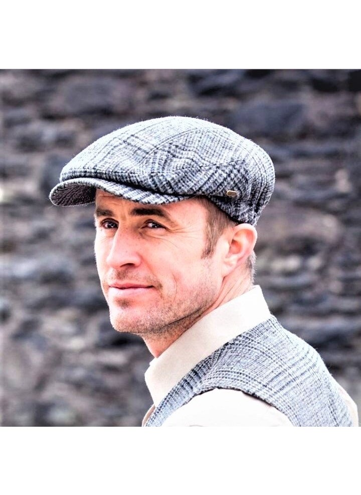 Eleven Market - Italian Pattern Men's Hat Wool London Cap with Elastic Back - Image 1