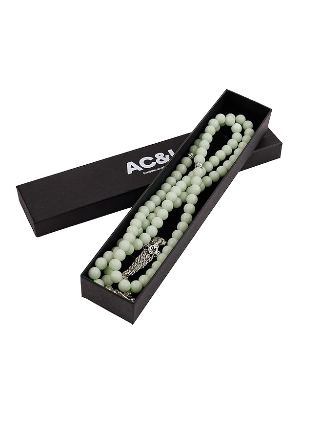 AC&L Luminous Natural Stone Tasbeeh Prayer Beads 8Mm Stones - Image 3