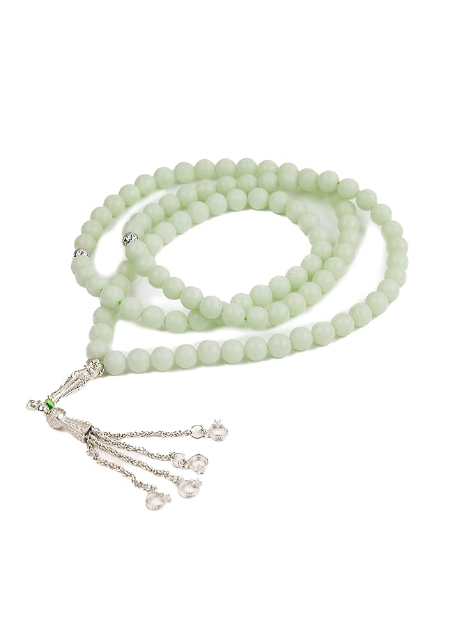AC&L Luminous Natural Stone Tasbeeh Prayer Beads 8Mm Stones - Image 1
