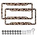 LIN KANG Leopard Print License Plate Frame 2 Pack Animal Brown Leopard Cheetah Print Tags Frames Holder Covers Car Decorative Tag Frames for Standard US Canada License Plate Holder 4 Holes 12x6 Inch - Image 2