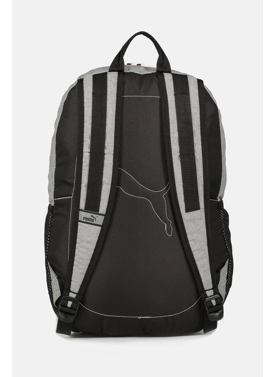 PUMA Women Brand Logo Backpack 45 H x 32 L x 15 W cm, Grey and Pink  - Image 2
