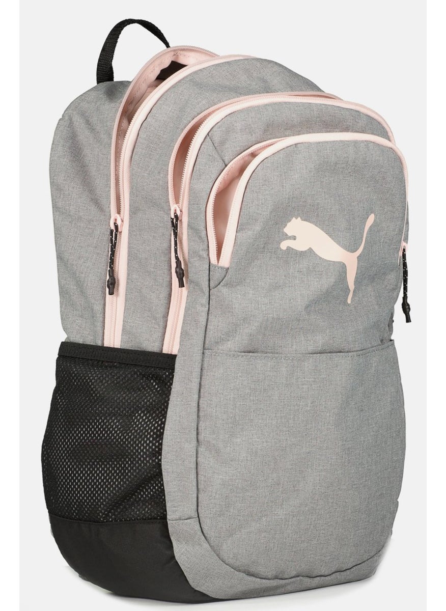PUMA Women Brand Logo Backpack 45 H x 32 L x 15 W cm, Grey and Pink  - Image 3