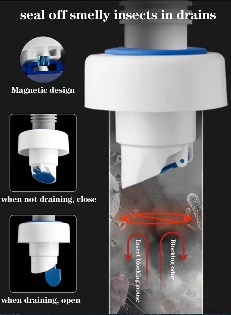 MUMO This 2-Pack of Drain Sealant and Deodorizing Plug Is Suitable for Sewer Pipes, As Well as Bathrooms, Kitchens, And Washing Machines. - Image 5