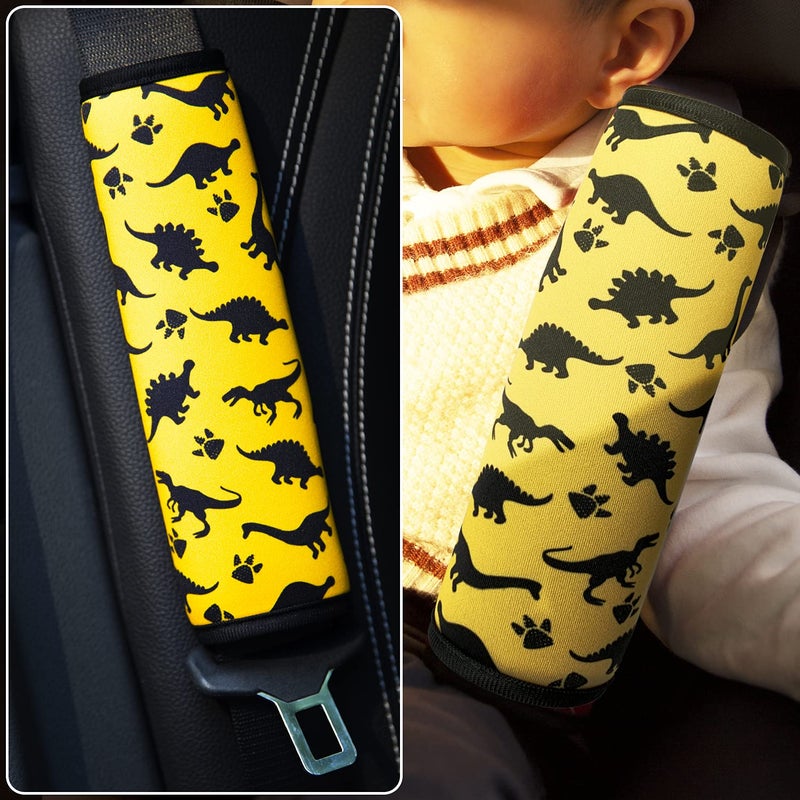 SLEILIN Seat Belt Cover for Kids, Seat Belt Pad for Boys Girls, Car Seat Straps Shoulder Pads for Kids, Kid's Seat Belt Cushion, Shoulder Strap Pad, 1 Piece ï¼ˆDinosaurï¼‰ - Image 5