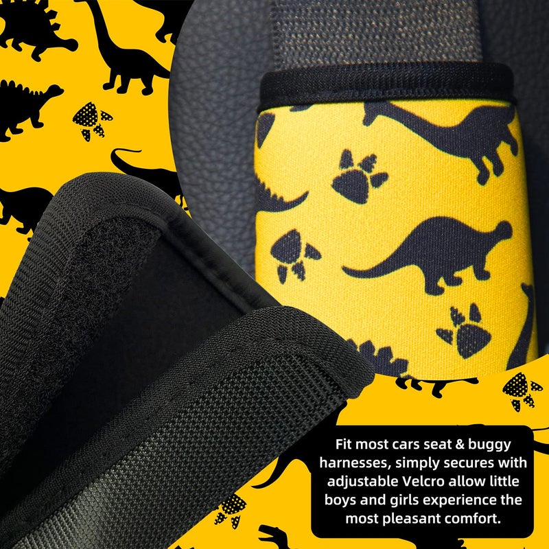 SLEILIN Seat Belt Cover for Kids, Seat Belt Pad for Boys Girls, Car Seat Straps Shoulder Pads for Kids, Kid's Seat Belt Cushion, Shoulder Strap Pad, 1 Piece ï¼ˆDinosaurï¼‰ - Image 3