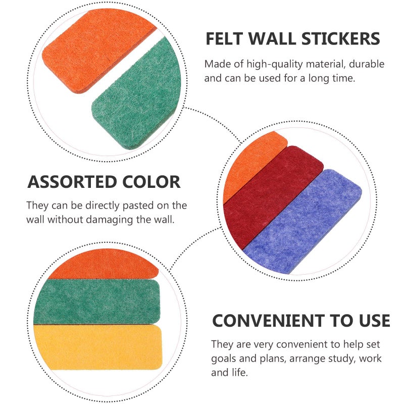 5pcs Self Adhesive Felt Bulletin Boards Multi Color Memo Display Strips for Office Home Classroom Organization - Image 5