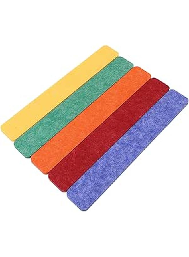 5pcs Self Adhesive Felt Bulletin Boards Multi Color Memo Display Strips for Office Home Classroom Organization - Image 1