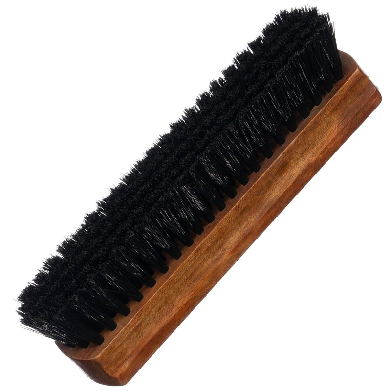 Konex European Quality Shoe Brush: Wooden Handcrafted, Shoe Cleaning Brush with Nylon Fiber Bristle and Molded Wood Handle, Imported Shoe Brushes for Cleaning - 7x1 3/4x1 3/4 Inches Size - Image 1