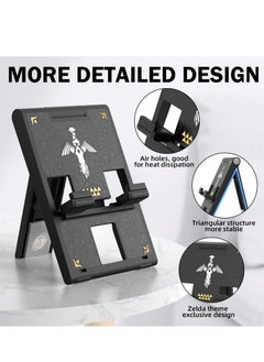 Excefore Switch Stand for Nintendo Switch, OLED, Lite, Steam Deck, Adjustable Playstand, Compact and Portable Foldable Holder, Cute Gaming Accessories for Travel and Home Use-Black  - Image 3