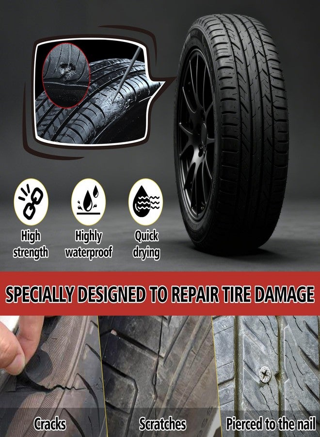 Melanther Tire Repair Glue Kit - 2 Pack 10ml Rubber Cement Tire Repair, Tire Plug Glue with 8 Tire Nails (Small & Large), Tire Patch Glue for Car, Motorcycle, Bike, Truck, Tractor, with Scraper Tools - Image 2