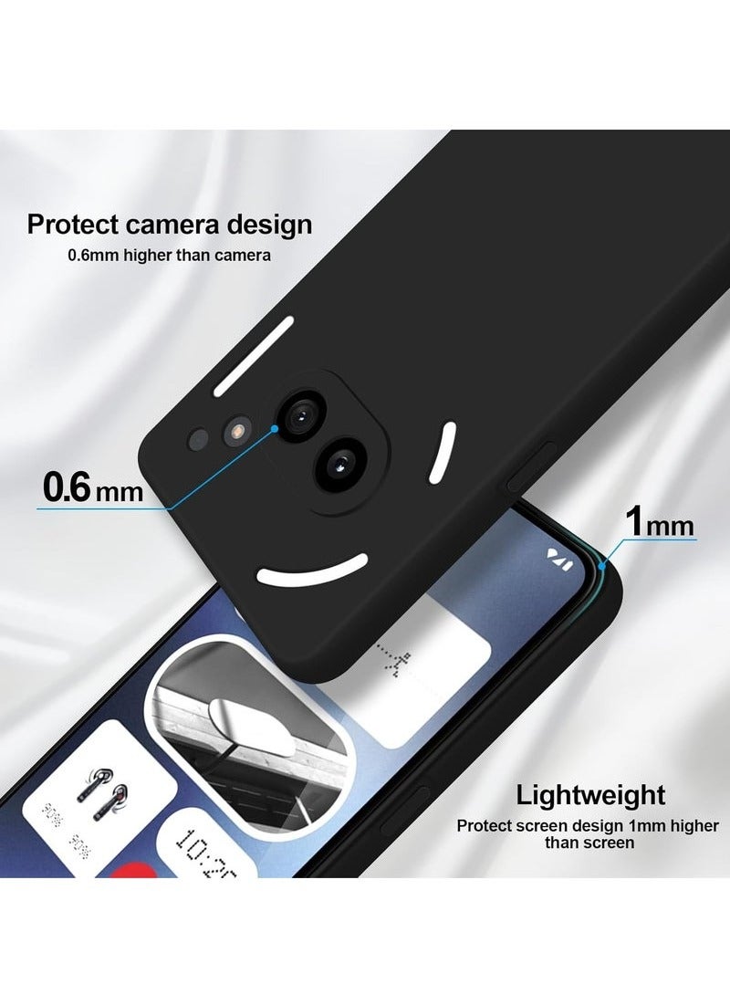 TIGER Nothing Phone 2A Case Cover – Silky Full Body Silicone Case with Microfiber Lining, Shockproof Protective Cover for Nothing Phone 2A 6.7-inch Black - Image 4