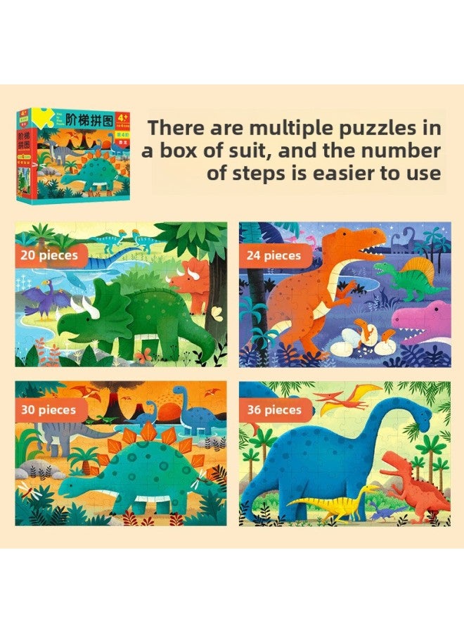 1-3-5 Years Old Baby Ladder Puzzle Early Education Puzzle Thinking Enlightenment Traffic Animal Cognitive Puzzle Puzzle Puzzle Toy-Color:2nd Rank-Fairy Tales - Image 3