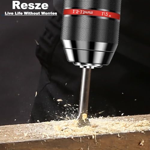 Resze Keyless Hand Drill Chuck,3-Jaw Drill Chuck,Self -Tightening Multipurpose 1/2"- 20UNF Mount 1.5-13mm Drill Press Adapter for Hand Drill Impact Driver Power Drill,1/4" Hex Shank - Image 5