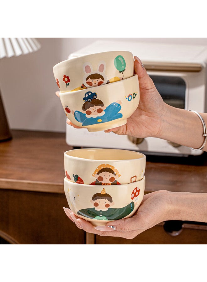 Treejack Family Cartoon Ceramic Bowl And Plate Set Couples Children Rice Bowl Dinner Plate Mug Chopsticks Tableware Gift Box - Image 3