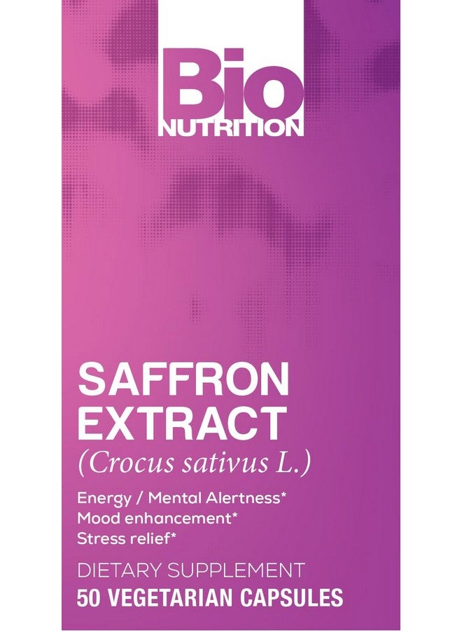 Bio Nutrition Bio Nutrition Standardized Saffron Vegi-Caps, 50 Count - Image 1