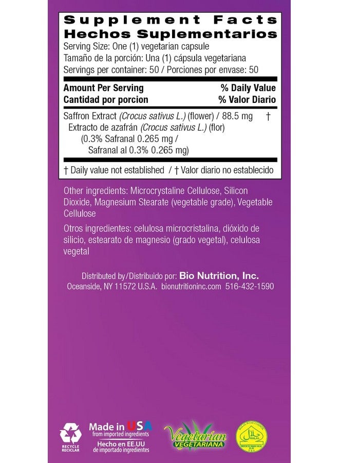 Bio Nutrition Bio Nutrition Standardized Saffron Vegi-Caps, 50 Count - Image 4