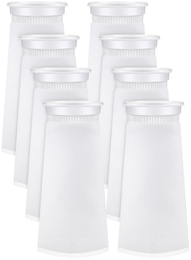 Jecery 8 Pcs 4 Inch Aquarium Filter Socks, 200 μm Ring Felt Filter Bags 4 x 8 inches Sump Socks for Saltwater Aquarium Fish Tank Freshwater - Image 1