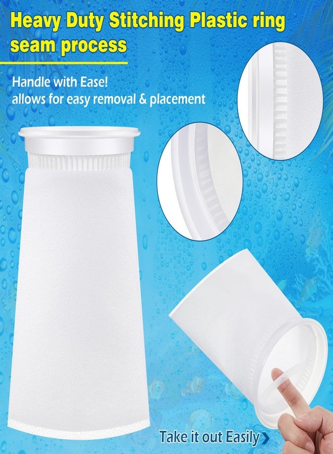 Jecery 8 Pcs 4 Inch Aquarium Filter Socks, 200 μm Ring Felt Filter Bags 4 x 8 inches Sump Socks for Saltwater Aquarium Fish Tank Freshwater - Image 4
