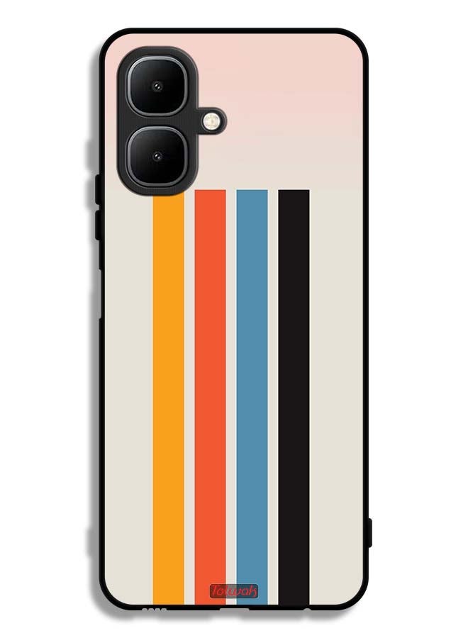 Tolwak Infinix Smart 10 Protective Case Cover Straight Lines Pattern