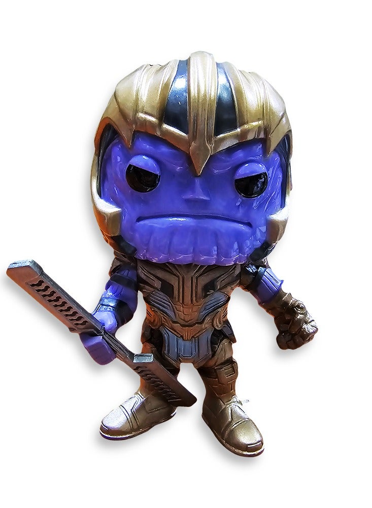 شخصية ثانوس لعبة الرسوم المتحركة ، ممتعة للأطفال والرضع، الأولاد والبنات، مقاس 2.5 × 2.5 × 3.75 بوصة - Image 3