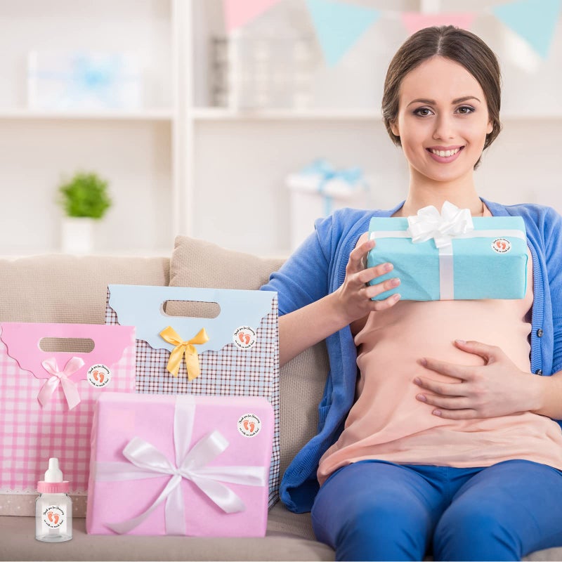 Tondiamo 48 Pcs Pink Baby Shower Mini Bottle Favors 1. 5 x 3. 5 Inch Baby Shower Candy Jar Mini Milk Bottle Party Favor Fillable Gift Boxes for Boys Girls Birthday Party Games Decorations - Image 4