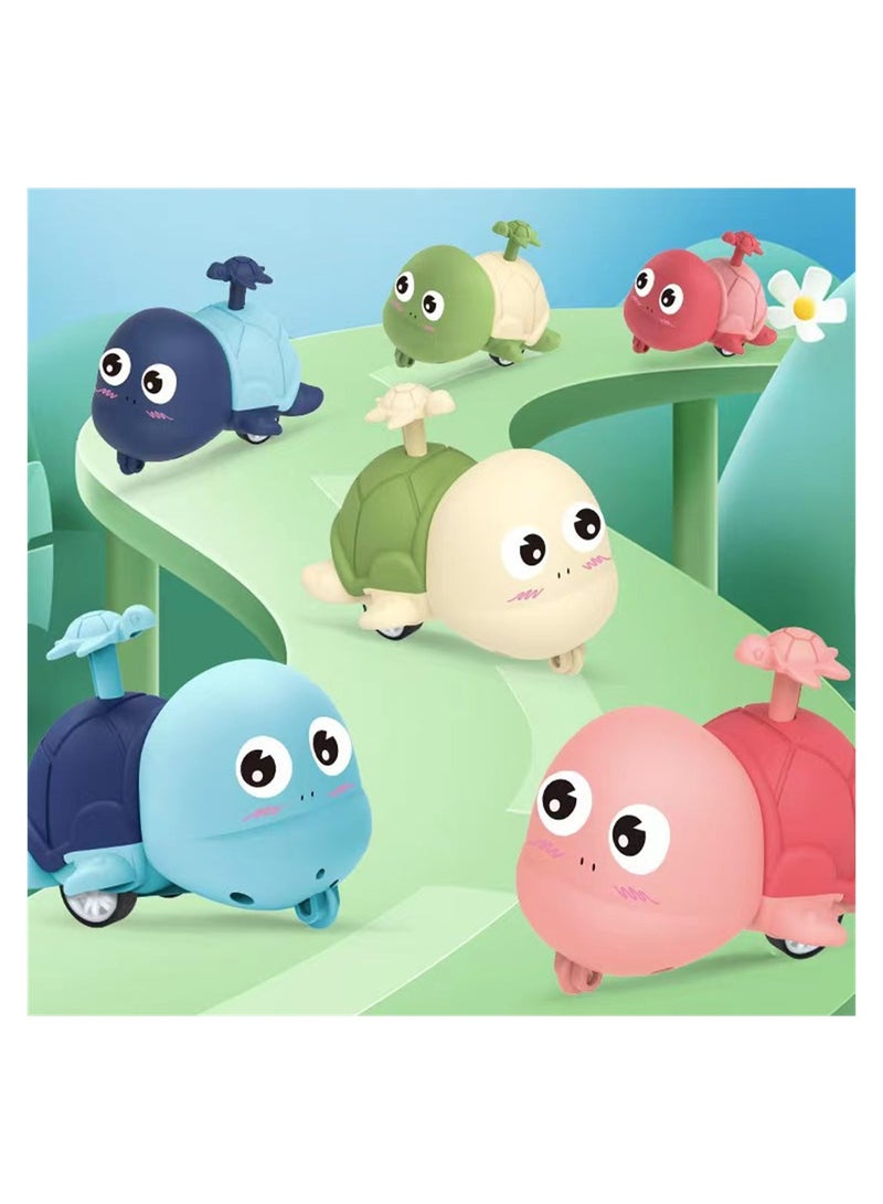 Excefore Turtle Car Toys, Press and Go Cartoon Toys Cars for 3+ Year Old Boy and Girl, Toddler Toys, Wind up Cars Baby Toys, Birthday Gifts for Baby Toys (6 PCS) - Image 3