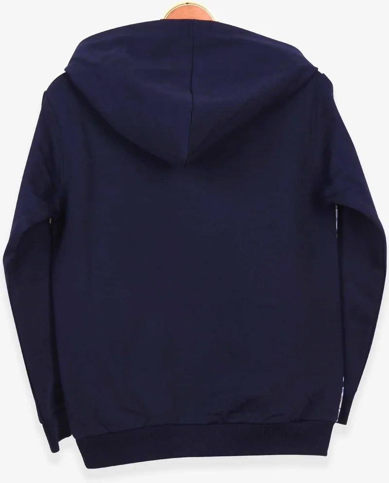 بريز Boy's Sweatshirt Patterned Embroidered Navy Blue (Ages 6-12)