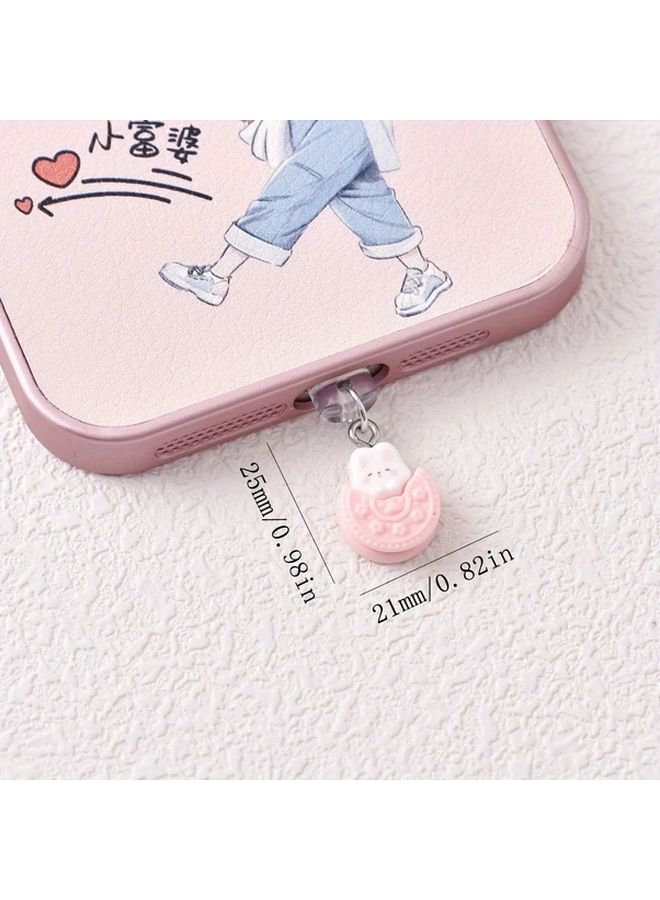 Biscuit Cat Design Resin Dust Plug For Android Mobile Phone - Image 3