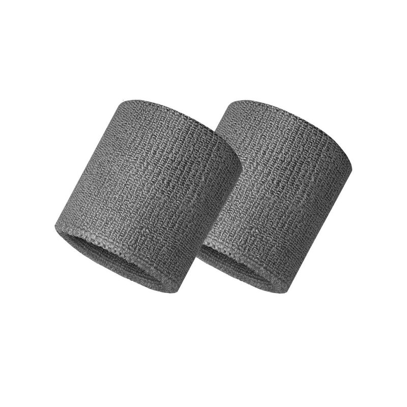 Verceys Grey Sports Wrist Band Sweat Bands Supporter For All Sports - 1 Pair - Image 4