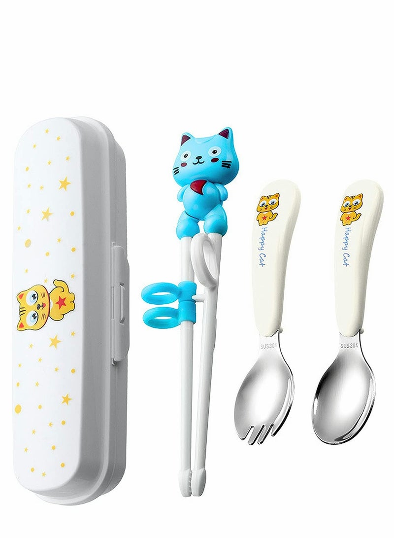 Kids Training Chopsticks for Beginners, Easy Grip Design with Anti-Slip Buckle, Includes Portable Storage Box  - Image 1