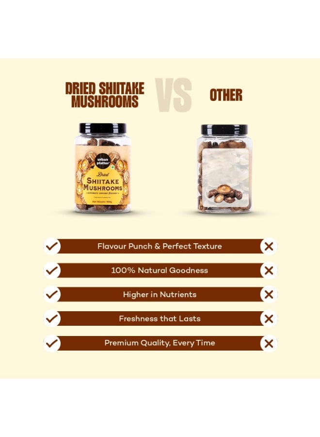 Urban Platter Dried Shiitake Mushrooms Pet Jar 100g - Image 2