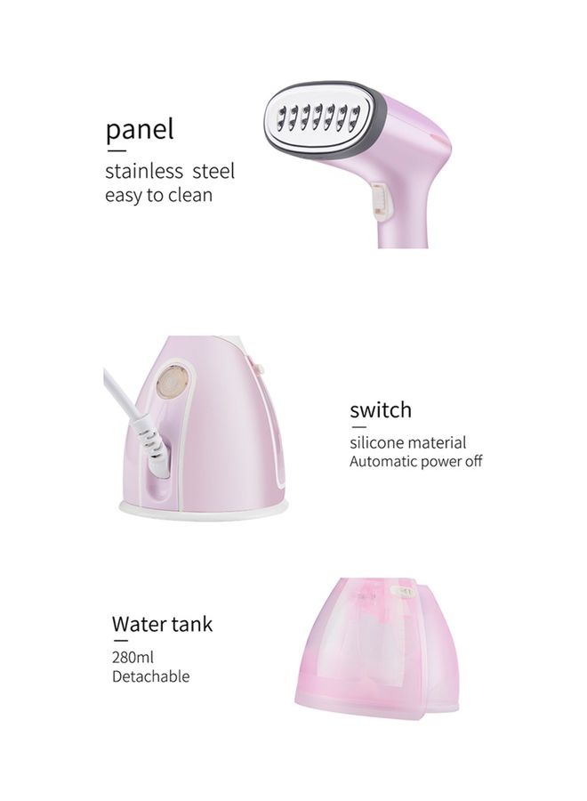 DLC Garment Steamer Handheld Fabric Steam Iron 280 ml 1500 W DLC-533 Pink - Image 5