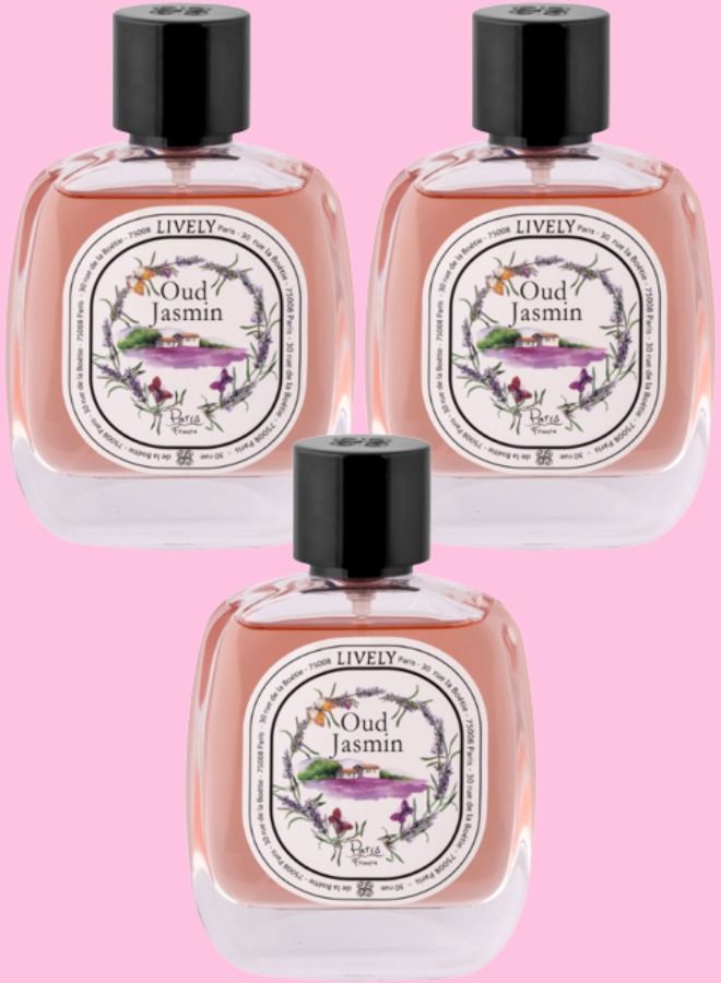 لايفلي 3 قطع عطر عود جاسمين 100 مل - Image 1