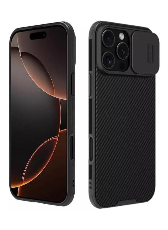 Nillkin Iphone 16 Pro Max Case Camsheild Pro Case With Slide Camera Lens Protection PC Back & TPU Frame Bumper Protection Anti Fingerprint Soft Delicate Touch Compatible for IPhone 16 Pro Max Black  - Image 1
