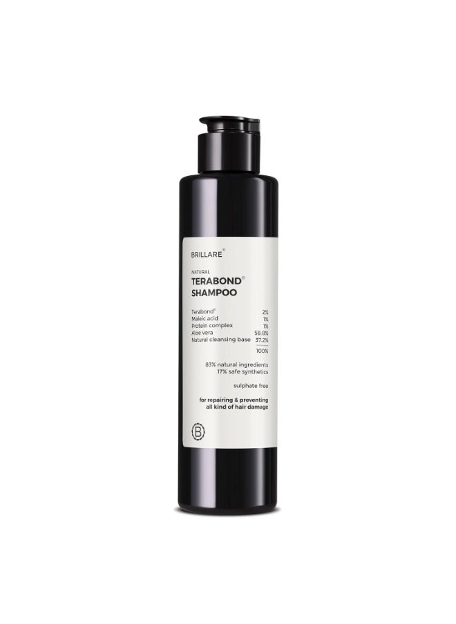 BRILLARE Bond Repair Shampoo | With Vegan Keratin + Peptides | 100% Damage Repair in 1 Wash | 17X Smoother, Softer, Frizz Free Hair | Repairs Dry, Heat & Chemically Treated Hair (200 ml)  - Image 1
