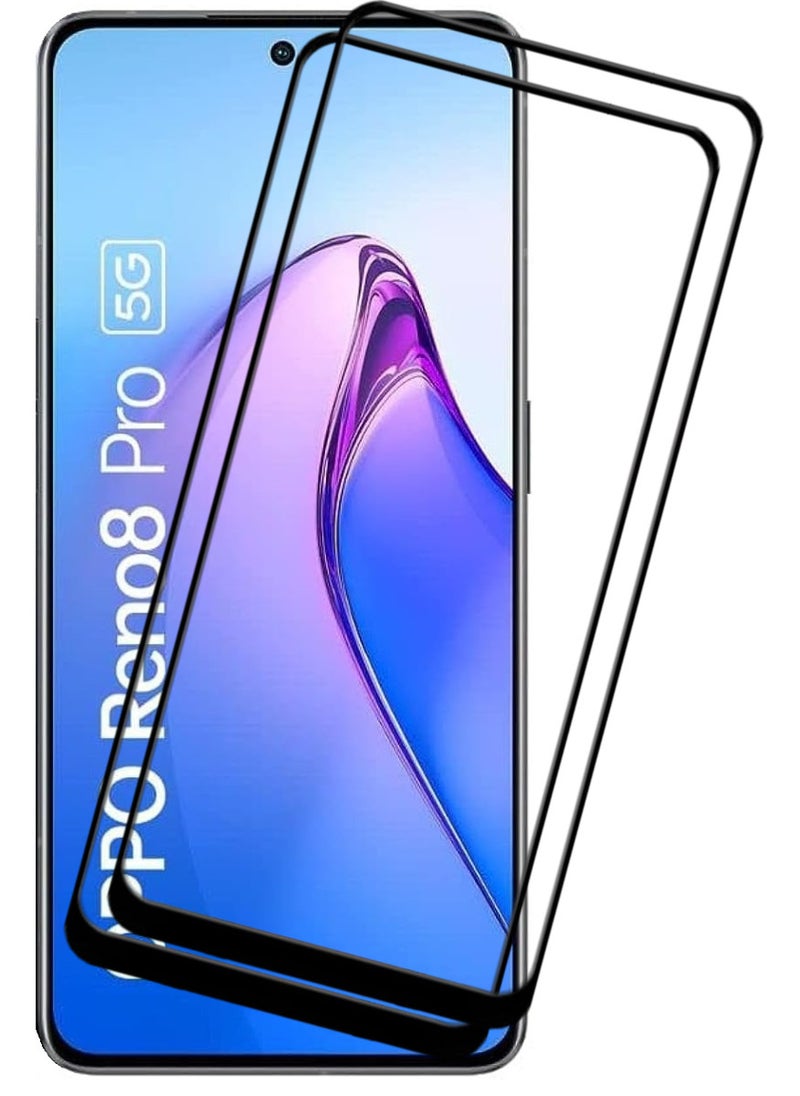 ACLIX 2 Pieces Antistatic ESD Dustproof Premium Quality High Definition Tempered Glass Screen Protector Designed For Oppo Reno8 Pro - Image 1