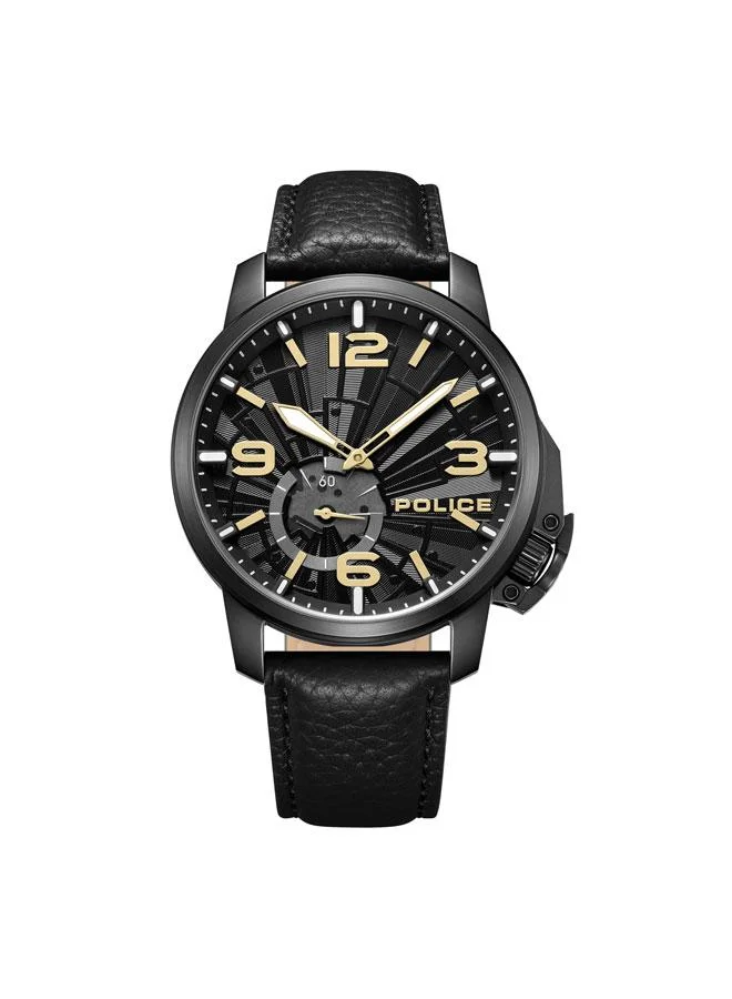 POLICE Gift Set Box for Men - Analog Watch & Leather Wallet