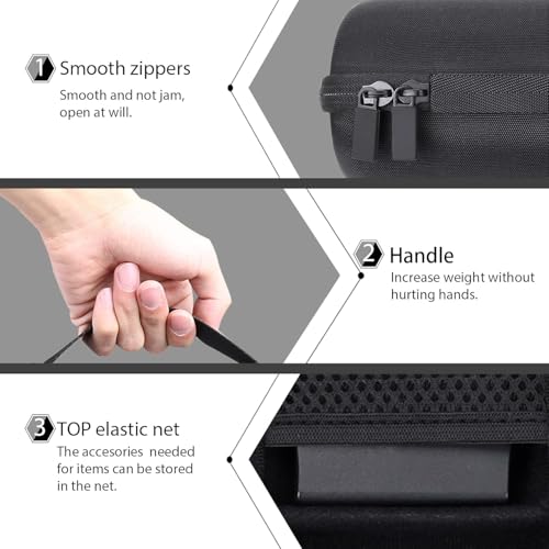 Co2Crea حافظة صلبة بديلة co2CREA لمكبر صوت بلوتوث Bose SoundLink Revolve Series II، حافظة سوداء - Image 4